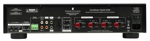 Parasound ZoneMaster 2350 Universal 2 Channel Amplifier with Sub Crossover