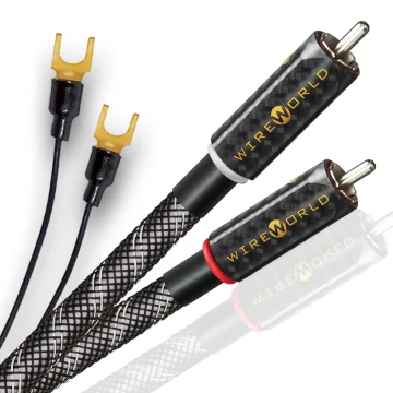 Wireworld Platinum Eclipse 10 Audio Interconnect Cable (2 RCA female to 2 RCA male w/ Ground Wire)