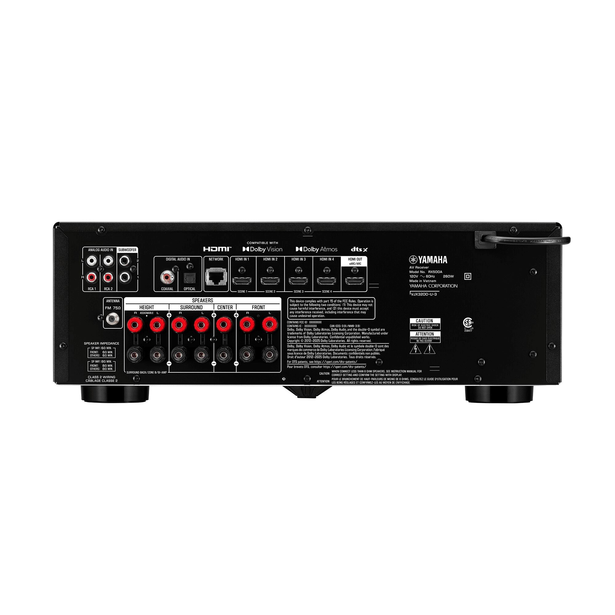 Yamaha RX500A 7.2 Channel Home Theater AV Receiver
