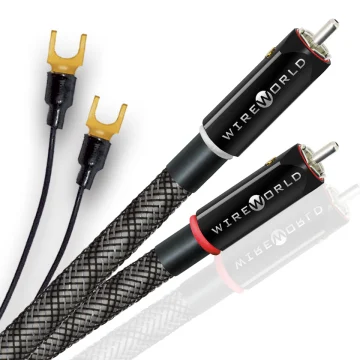 Wireworld Silver Eclipse 10 Audio Interconnect Cable (2 RCA male to 2 RCA male with ground wire)