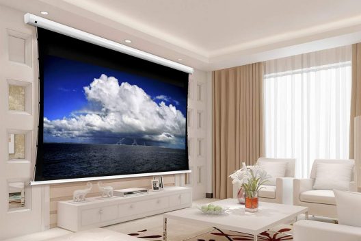 Cirrus Tauten Series – Motorized, Tab Tensioned Home Theatre Projector Screen