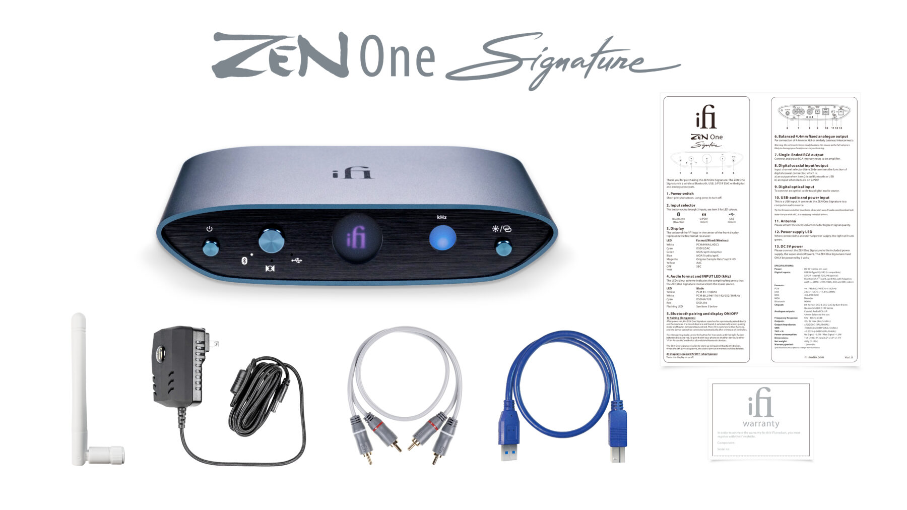 iFi ZEN One Signature Bluetooth USB Optical Coaxial DAC Audio