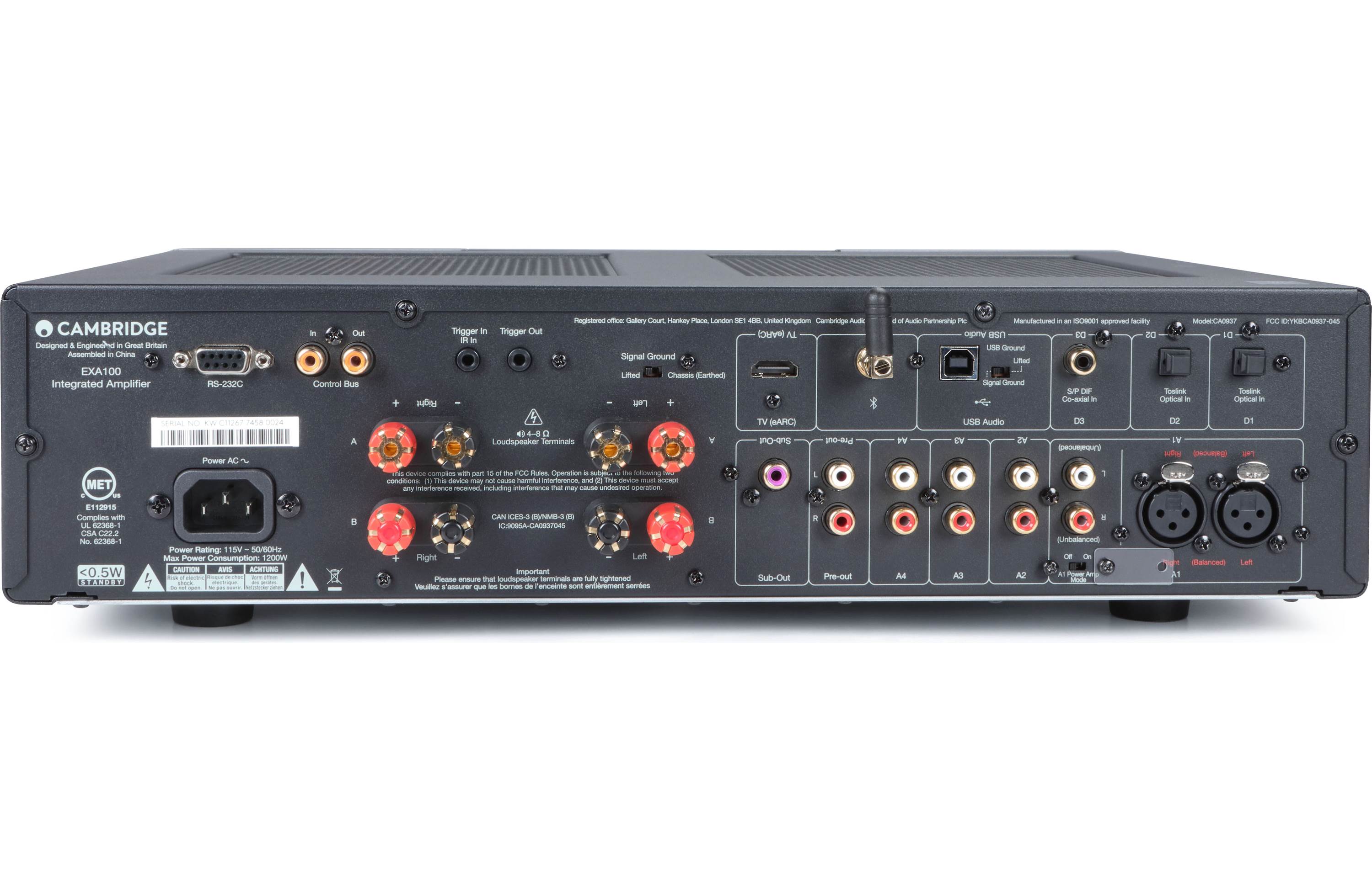 Cambridge Audio EXA100 100-Watt Integrated Stereo Amplifier with eARC